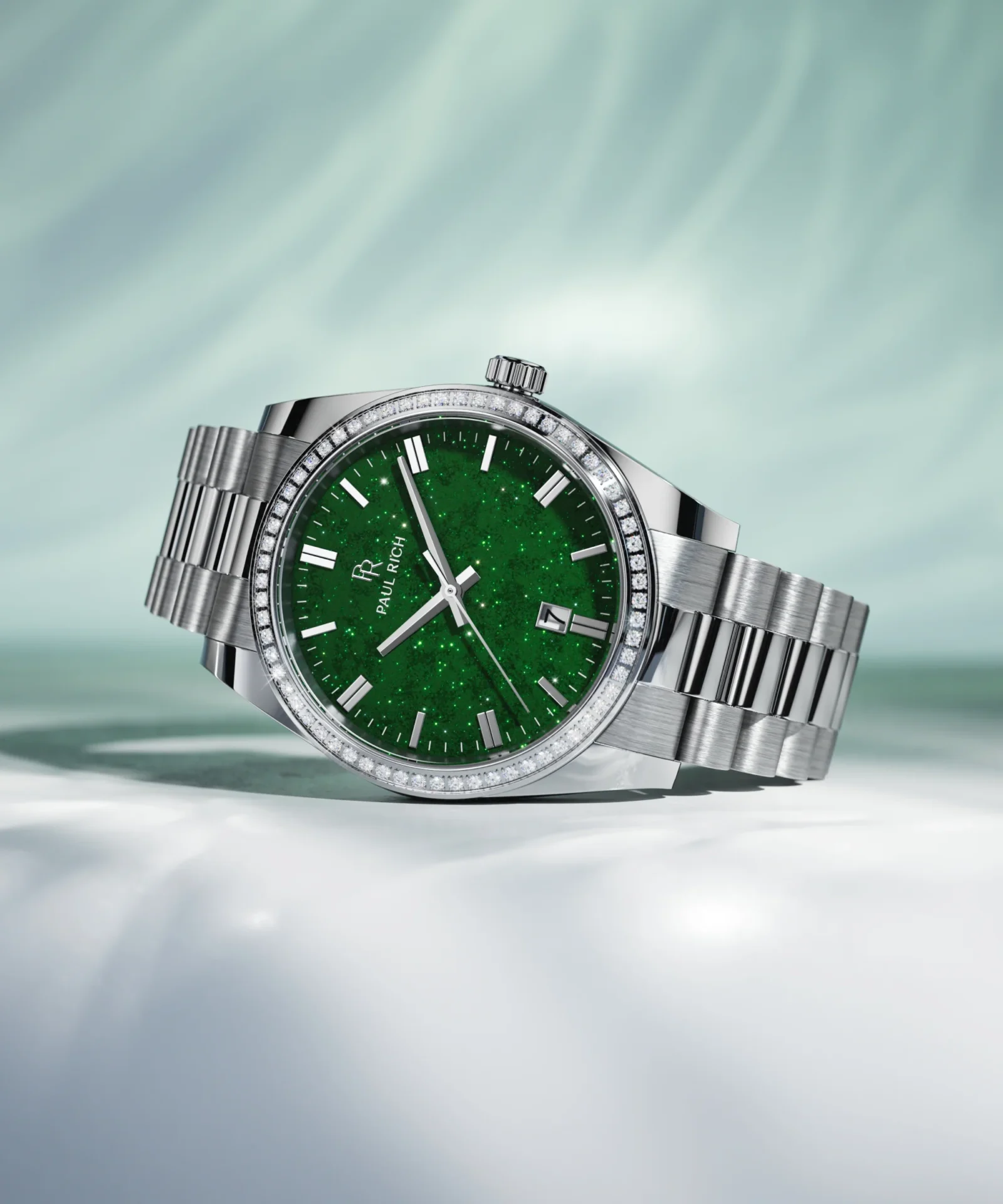 שעון Paul rich לגבר - Legacy Silver Green Aventurine – תמונה 3