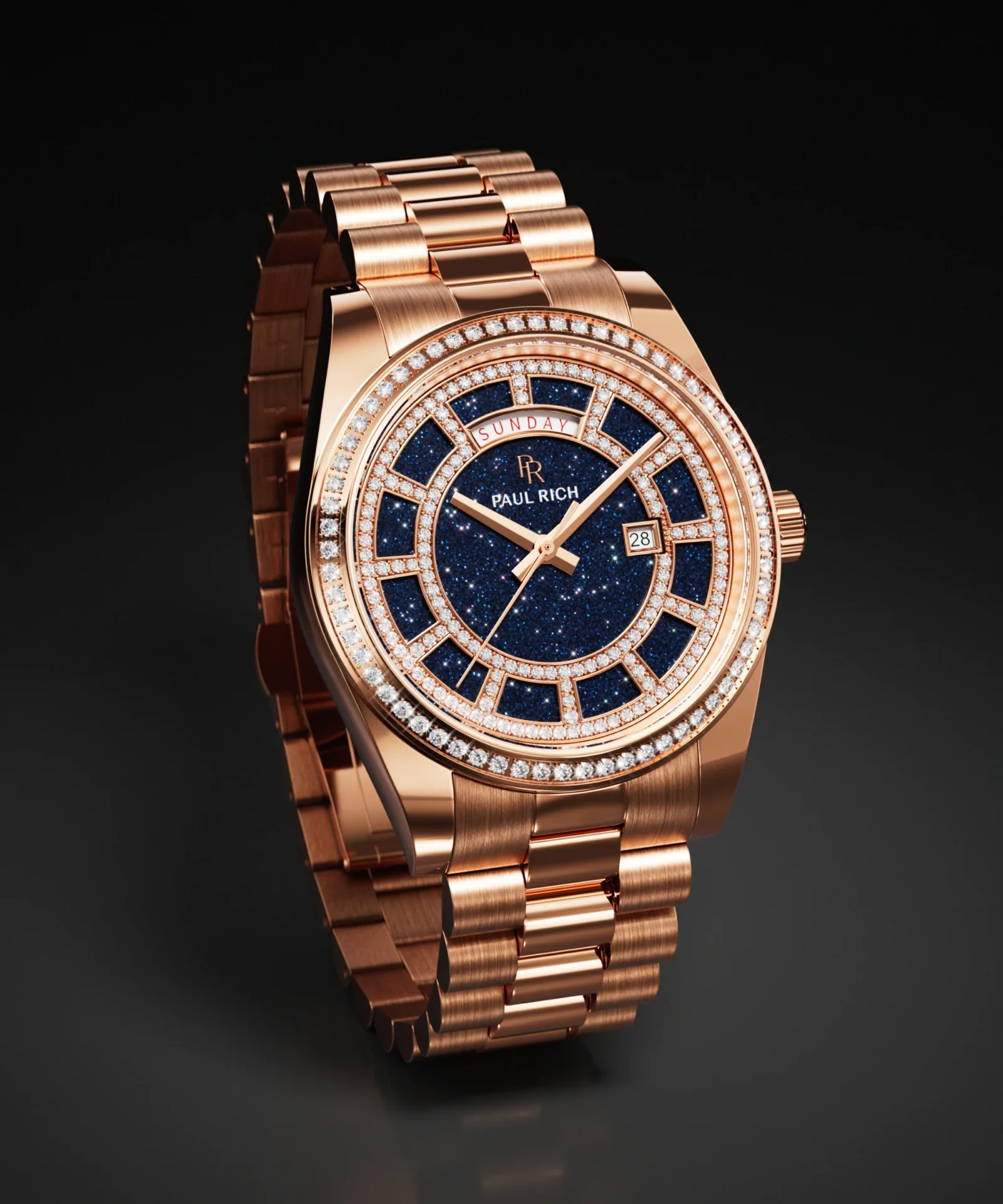 שעון Paul rich לגבר - Crown Legacy Rose Gold – תמונה 4
